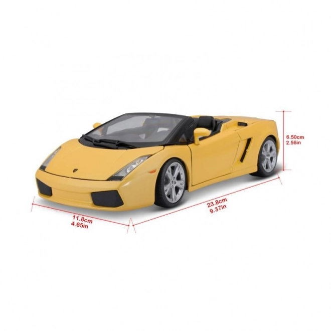 Bburago model Lamborghini Gallardo Spyder žltý