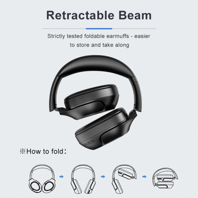 Bezdrôtové slúchadlá Bluetooth čierne