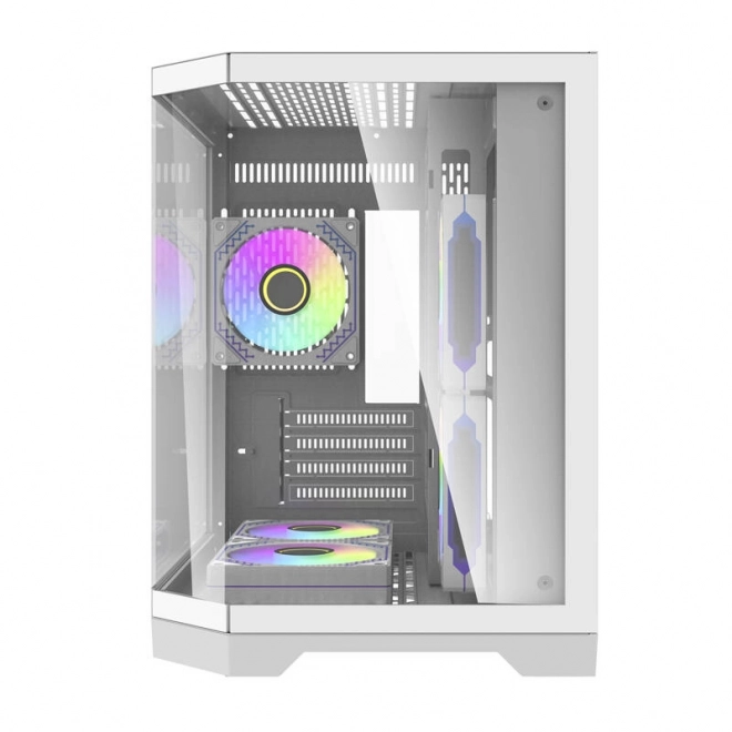 Počítačová skriňa Darkflash s 5 ARGB ventilátormi (biela)