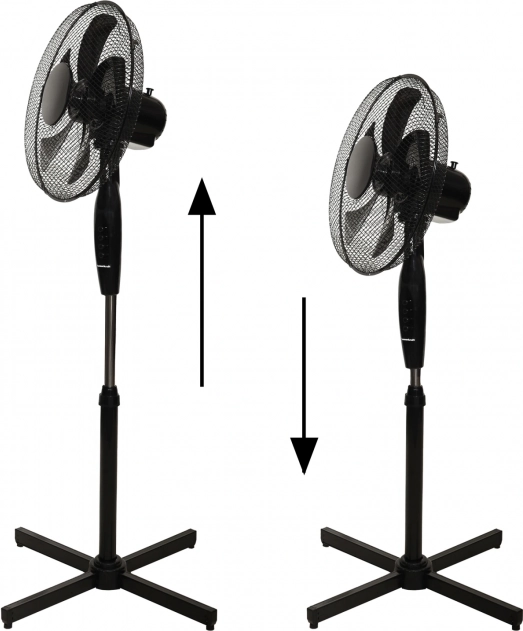 Stojací podlahový ventilátor – 3 režimy, 5 lopatiek, čierny