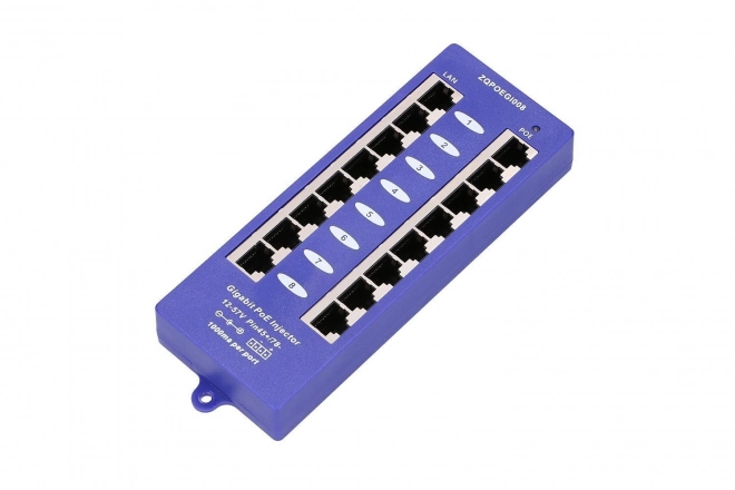 Extralink 8-portový PoE injektor gigabit