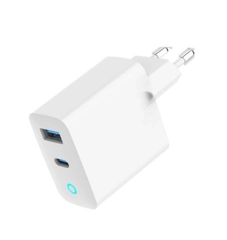 Rýchla USB-A/C nabíjačka 30W s LED svetlom