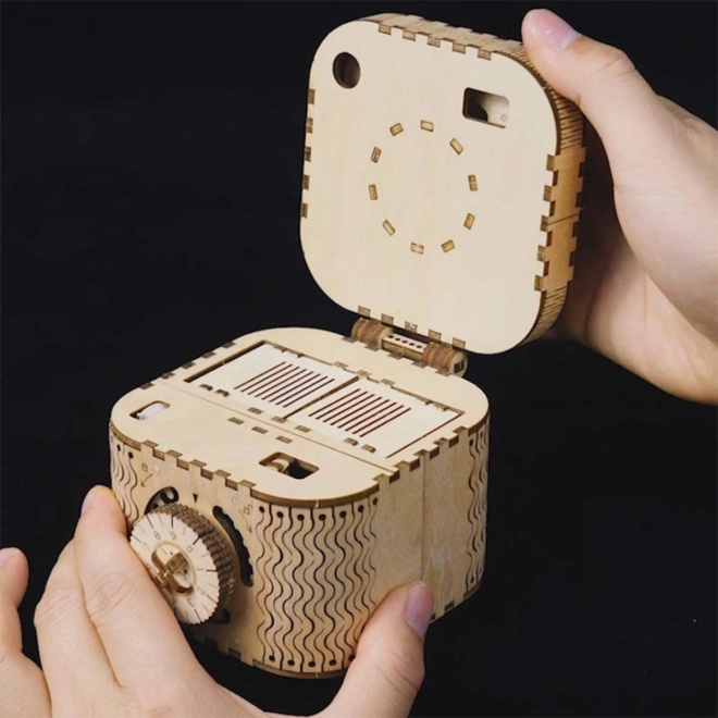 RoboTime 3D drevené mechanické puzzle Šperkovnica