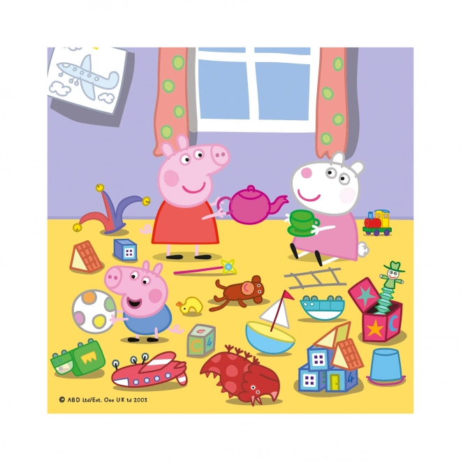 Puzzle Peppa Pig: Prázdninové dobrodružstvo 3x55 dielikov