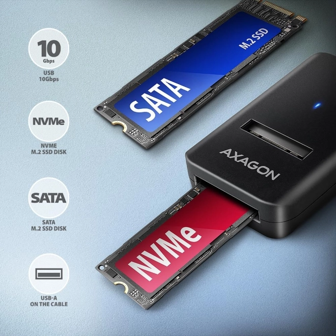 Adaptér usb 3.2 gen 2 m.2 nvme/sata ssd 10 gbps 10 cm usb-a kábel