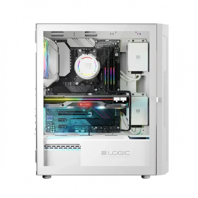 Počítačová skrinka Logic Aramis ARGB Midi USB 3.0 biela