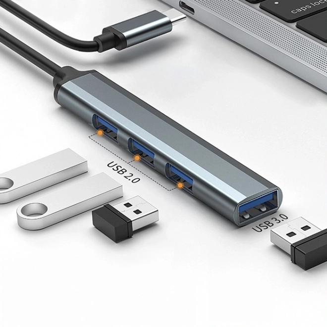 USB-C 3.1 HUB adaptér 4v1