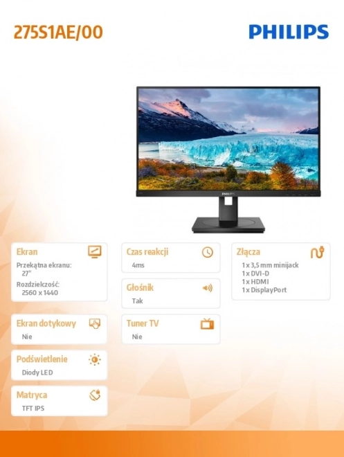 Monitor 27 palcov IPS s HDMI a Pivot