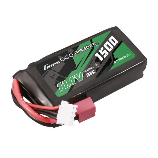 Lipo batéria Gens Ace pre airsoft 35C 1500mAh 11,1V s T konektorom