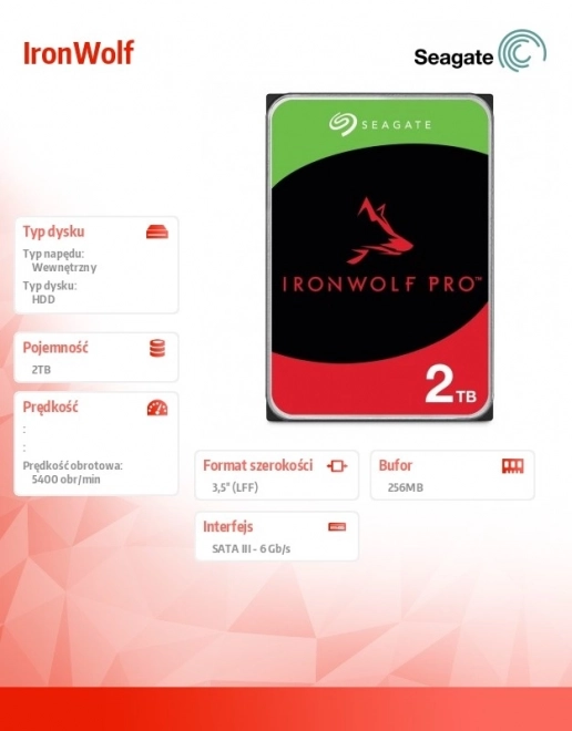 Pevný disk IronWolf 2TB pre NAS