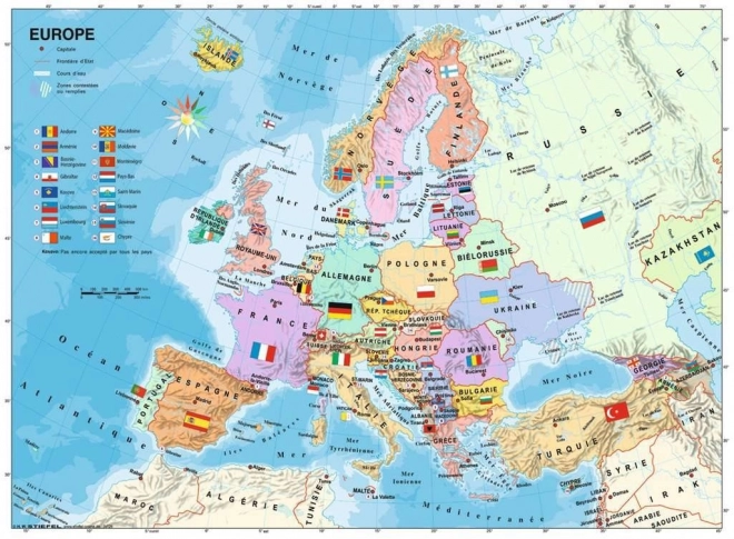 Mapa Európy 200 dielikov Ravensburger Puzzle