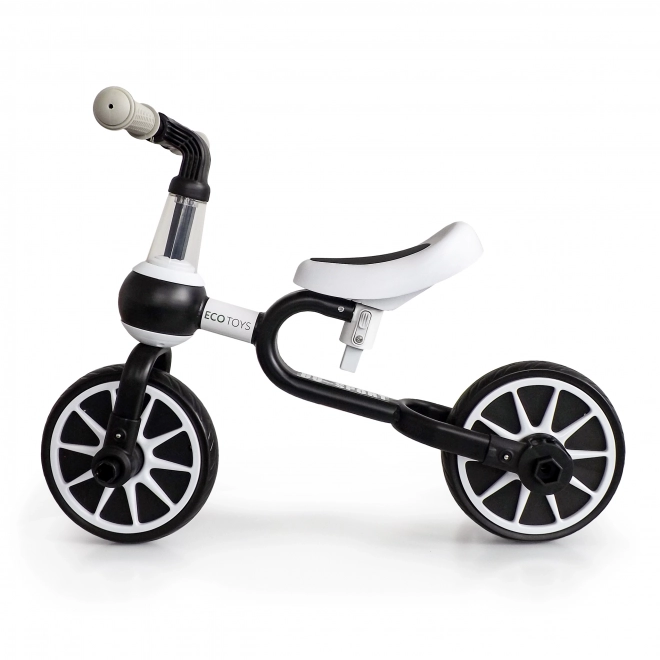Odrážadlo 4 v 1 s pedálmi a pomocnými kolieskami čierne ECOTOYS