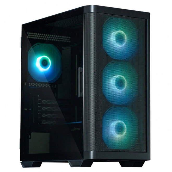 Počítačová skriňa M4 čierna mATX Mini Tower 4 ventilátory ARGB
