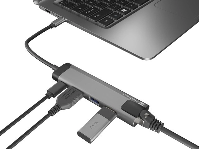 Stacja dokujúca Natec Fowler Go USB-C s HDMI 4K a USB 3.0