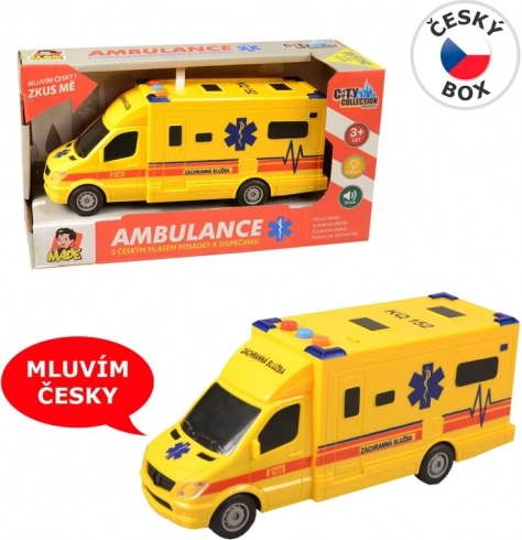 Sanitka na zotrvačník so svetlom a zvukom, 19 cm