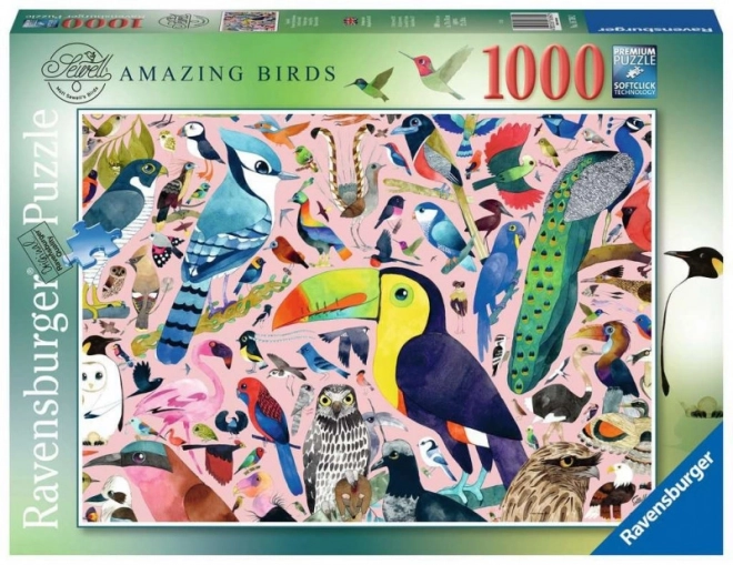 RAVENSBURGER Puzzle Úžasní vtáci 1000 dielikov