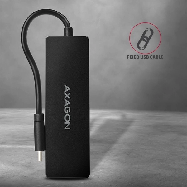 Axagon Slim USB Hub 4-portový USB 3.2 Gen 1 s 14cm Typ-C káblom