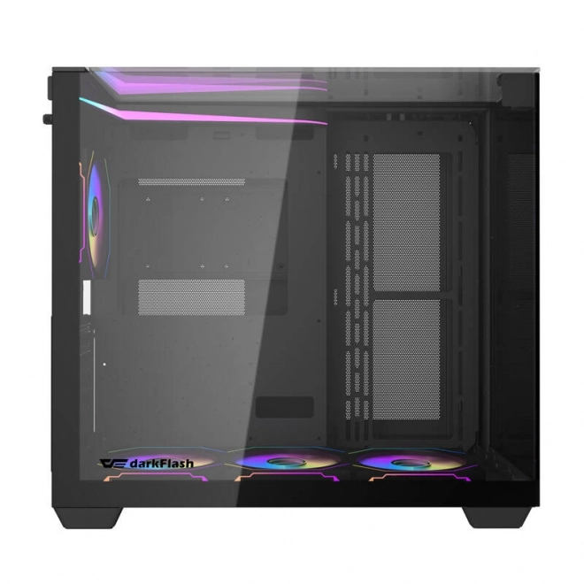 Počítačová skriňa Darkflash s 4 ventilátormi (čierna)