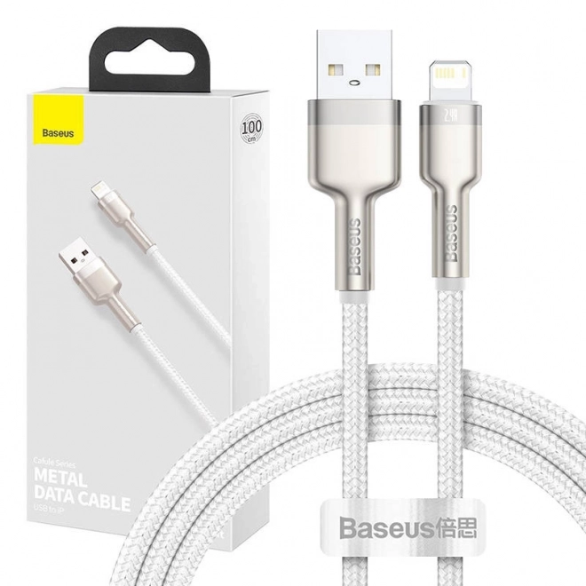 USB kábel Baseus Cafule pre Lightning 2,4A 1m biely