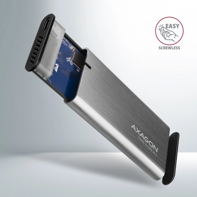 Univerzálna externá hliníková skrinka USB-C 3.2 Gen 2 pre M.2 NVMe a SATA SSD