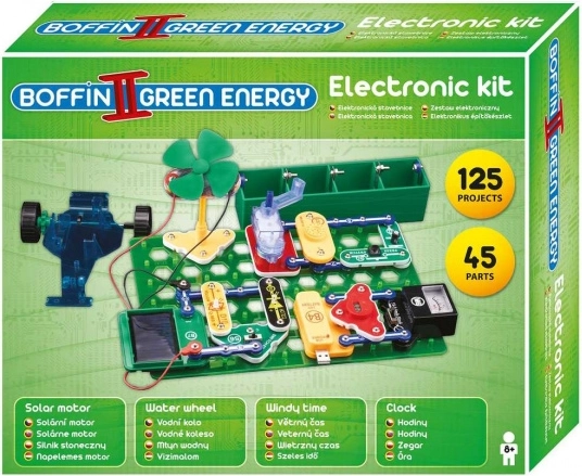 Boffin II zelená energia – elektronická stavebnica 125 projektov