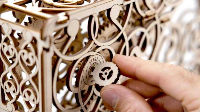 Mechanický obraz - drevené 3D puzzle