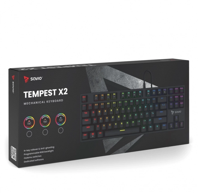 Mechanická klávesnica RGB Tempest X2