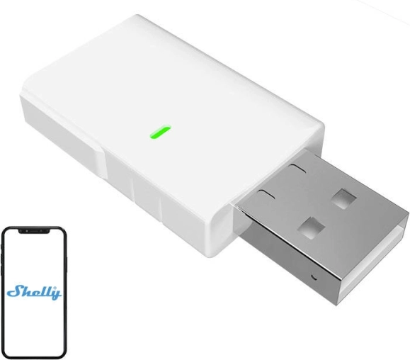 Shelly BLU Gateway USB-A – Wi‑Fi/Bluetooth brána