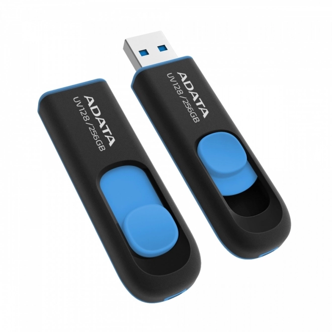 Elegantný čierno-modrý USB kľúč 128GB USB 3.2