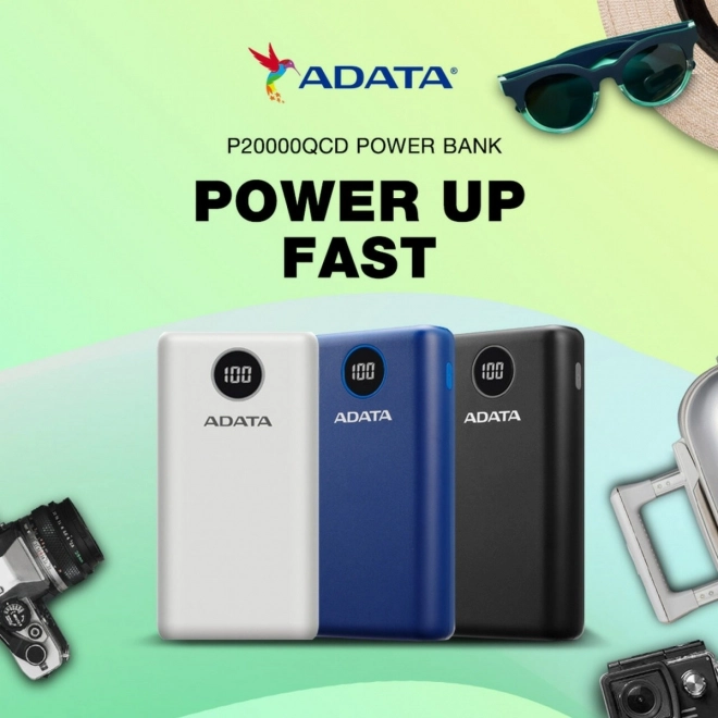 Biela powerbanka ADATA 20000 mAh QC/PD