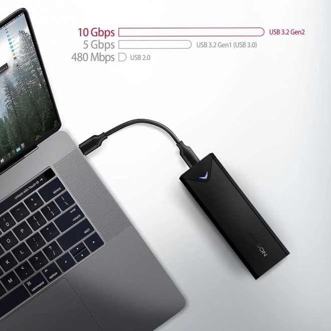 Vonkajší hliníkový kryt pre NVMe SSD s rozhraním USB-C 3.2 Gen 2