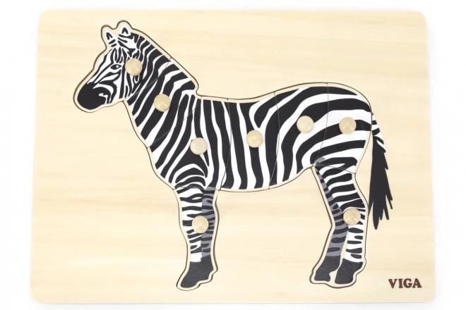 Drevená Montessori vkladačka Zebra