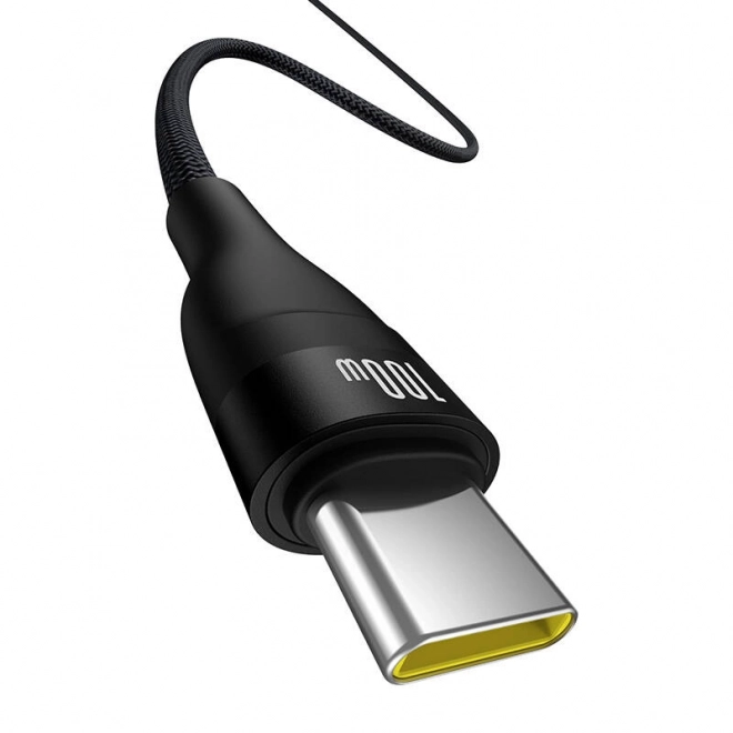 Nabíjací kábel Baseus Flash 2 USB na USB-C 100W čierny 2m