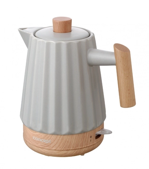 Keramická kanvica Birdy 1,5 l svetlosivá