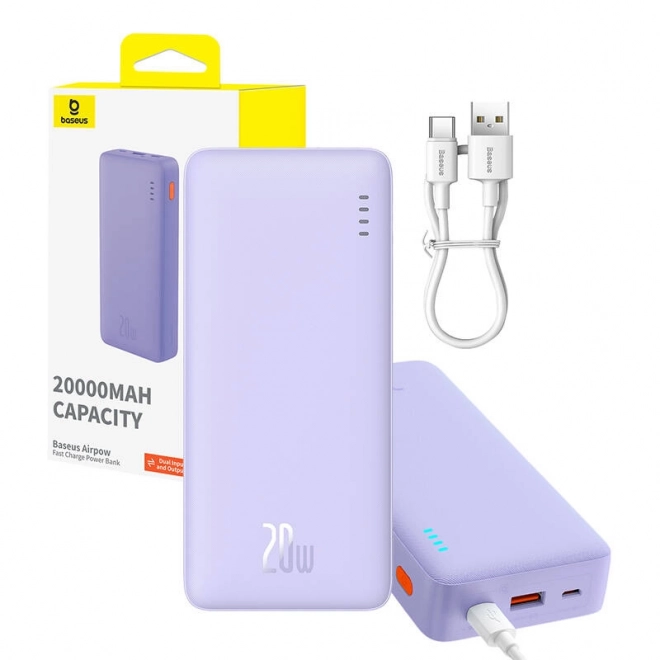 Powerbanka Baseus Airpow 20000mAh 20W (fialová)