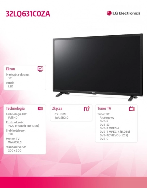 LED televízor 32 palcov LG