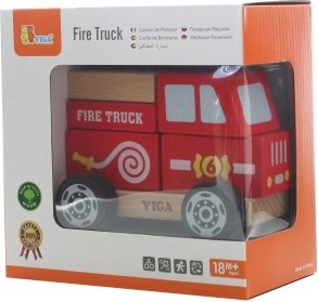 Drevená skladačka hasičské auto VIGA