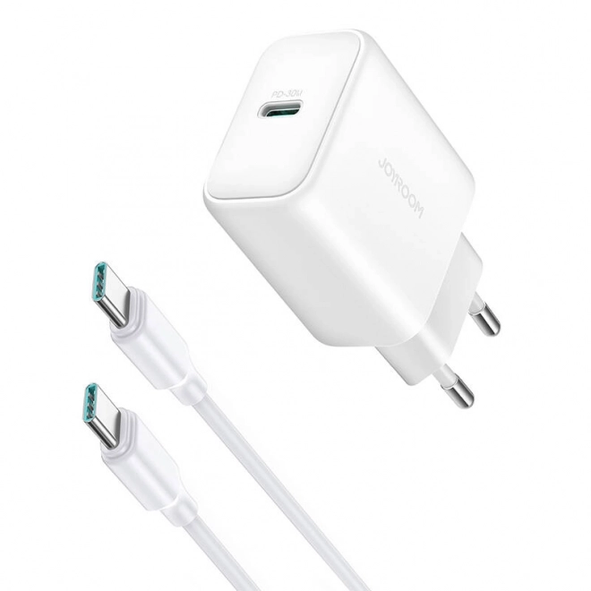 Rýchlonabíjačka Joyroom s káblom USB-C 30W 1m biela