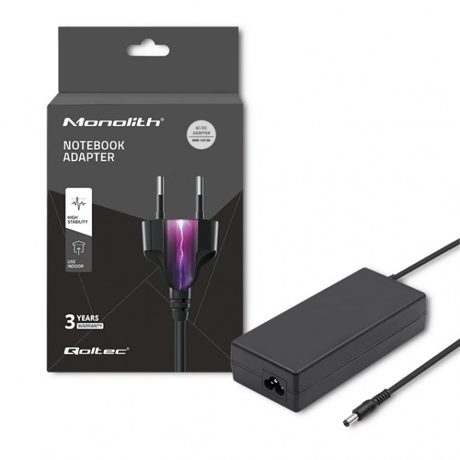 Desktopový adaptér 60W | 12V | 5A | 5.5*2.1 s napájacím káblom
