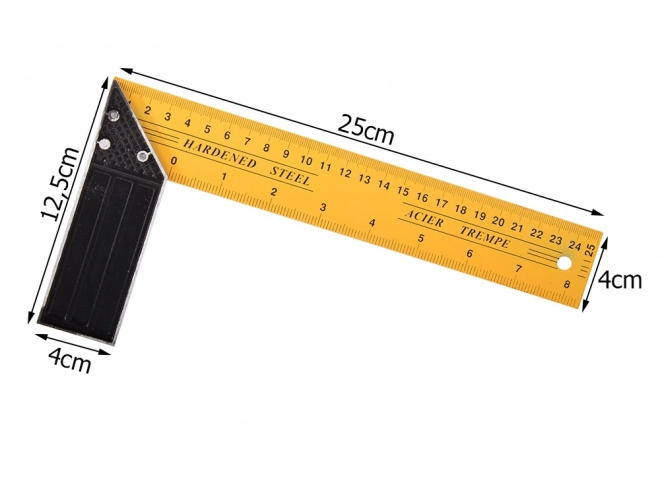 Stolársky uholník s mierkou