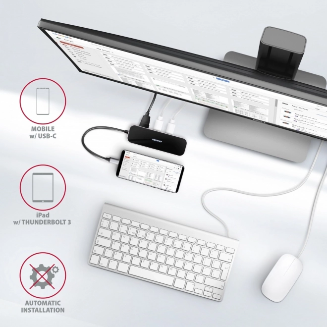 Multifunkčný USB-C hub s HDMI a RJ-45