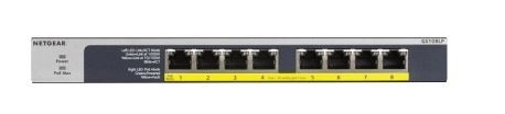 Neriadený prepínač Netgear GS108LP 8 portov PoE/PoE+
