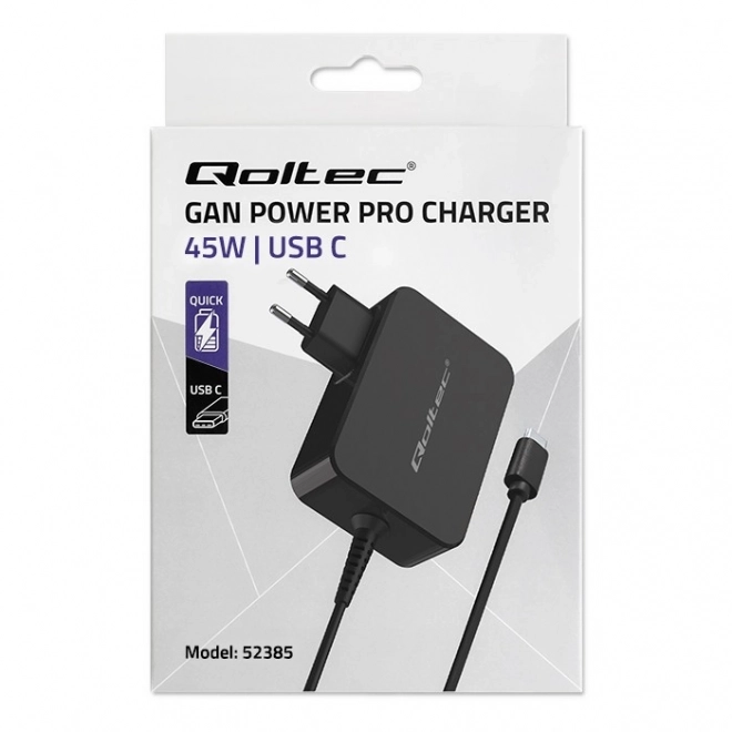 GaN nabíjačka Power Pro USB-C 45W čierna