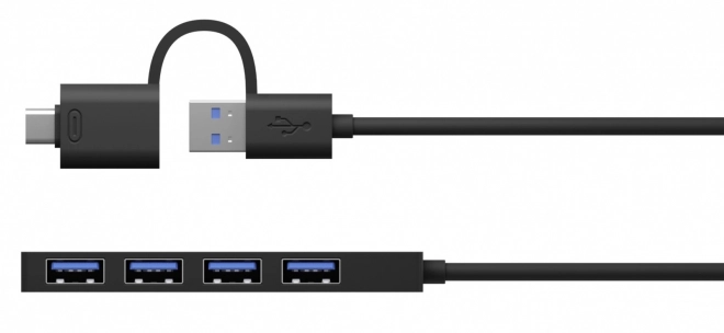 4-portový hub USB 3.2 Gen 1 Typ-C a Typ-A