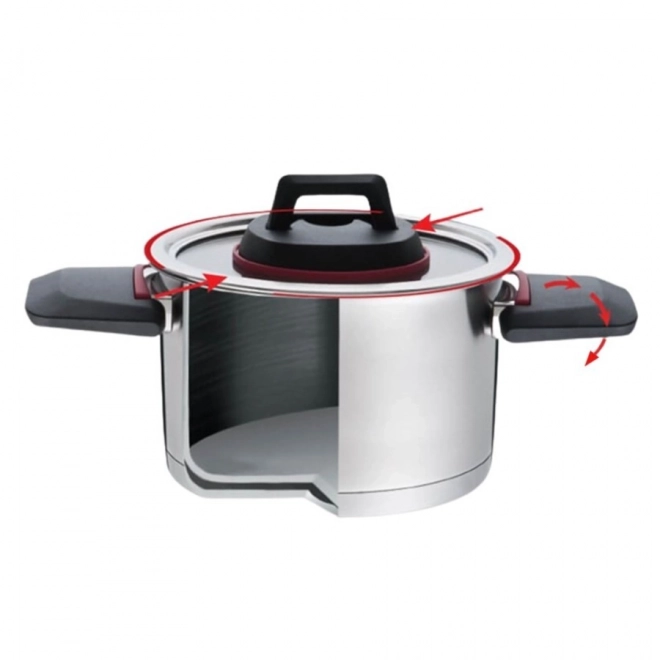 Garnek s vyklápacími rukoväťami 22 cm, 4,2 l
