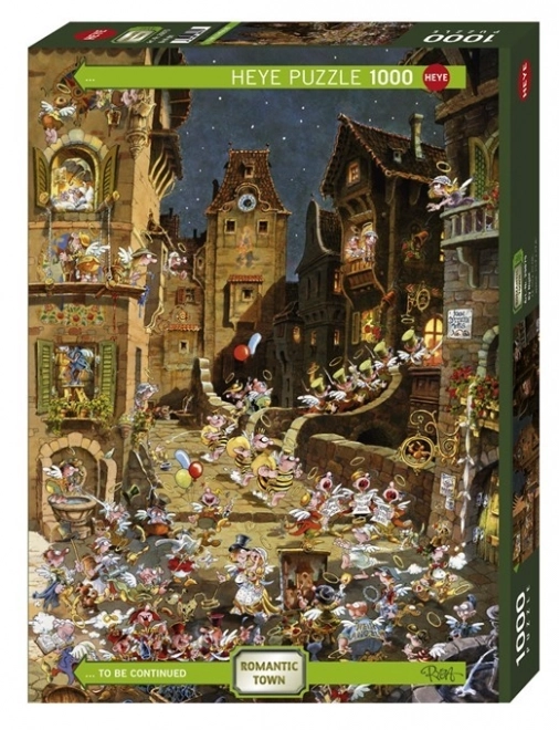 Puzzle 1000 kusov - Romantické mesto, noc