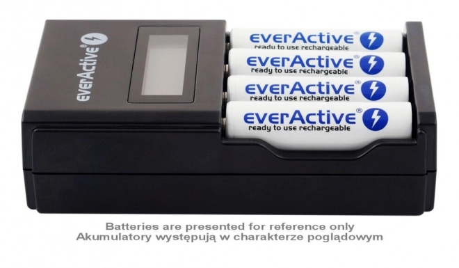 Čierna nabíjačka everActive NC-450 pre AA/AAA batérie