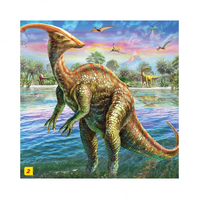 Puzzle s dinosaurem: Parasaurolophus 60 dielikov