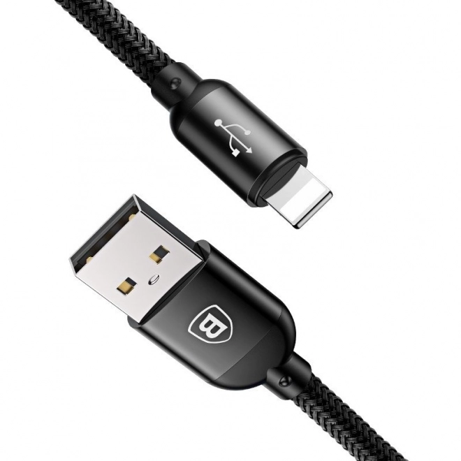 Kabel 3v1 USB-C / Lightning / microUSB 0,3m - čierny