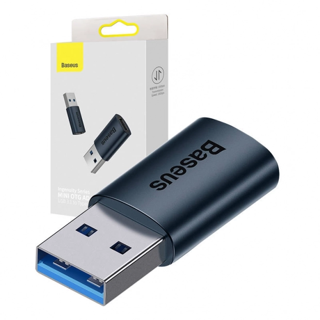 Adaptér USB-A na USB-C OTG modrý